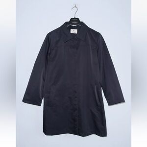 Voyage by Marina Rinaldi Black Trench Coat with Classic Collar Size 27